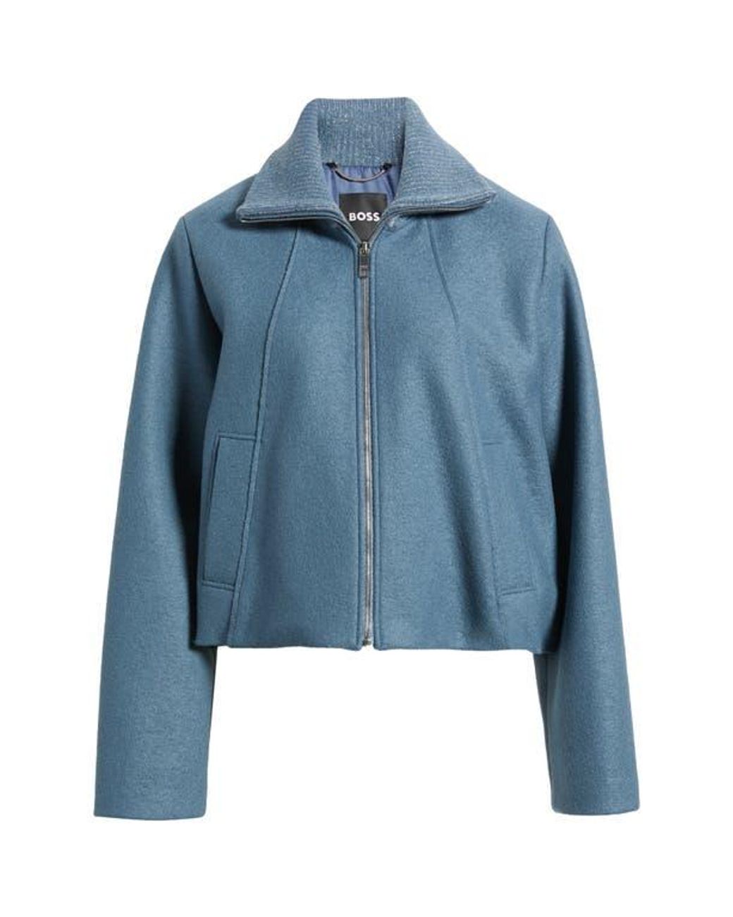 Boss Blue Cundalini Wool Bomber Jacket