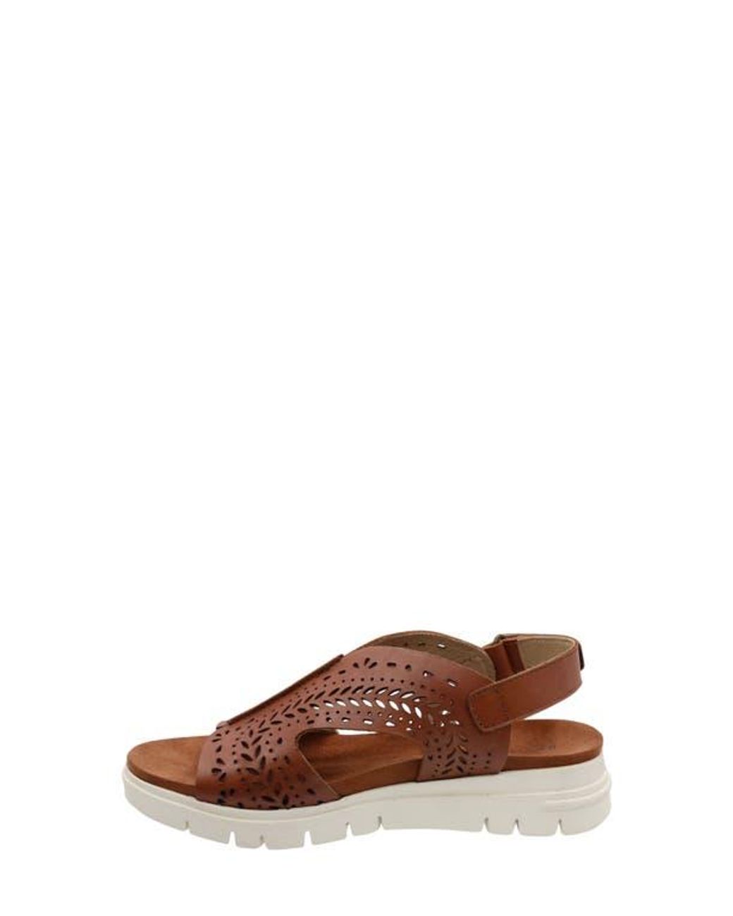 David Tate Brown Moda Slingback Platform Wedge Sandal