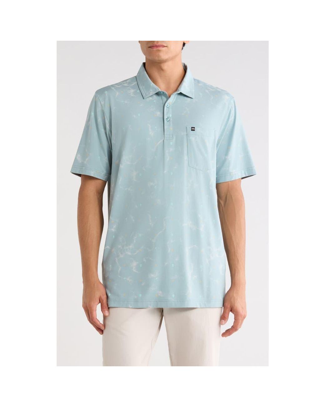 Travis Mathew Blue Beach Town Performance Polo for men