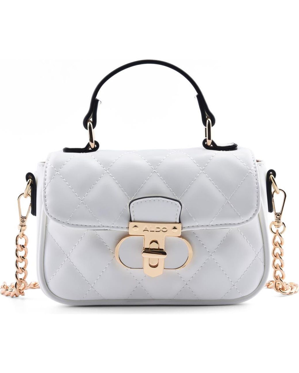 ALDO Hyperbius Diamond Quilt Top Handle Bag in Gray | Lyst