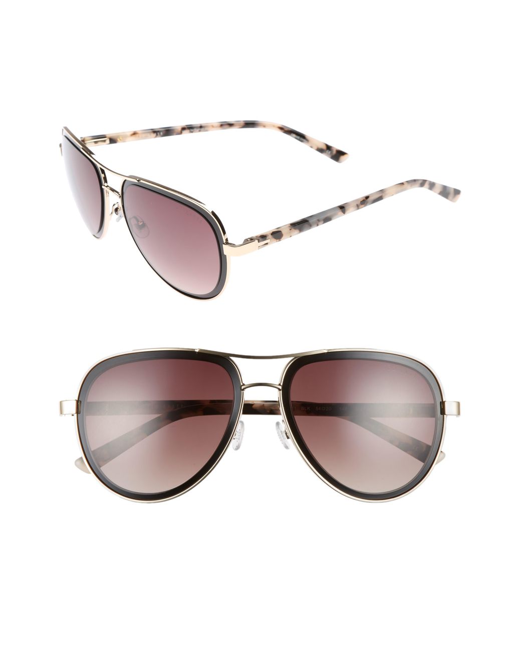 Ted Baker 54mm Aviator Sunglasses In Black At Nordstrom Rack | Lyst