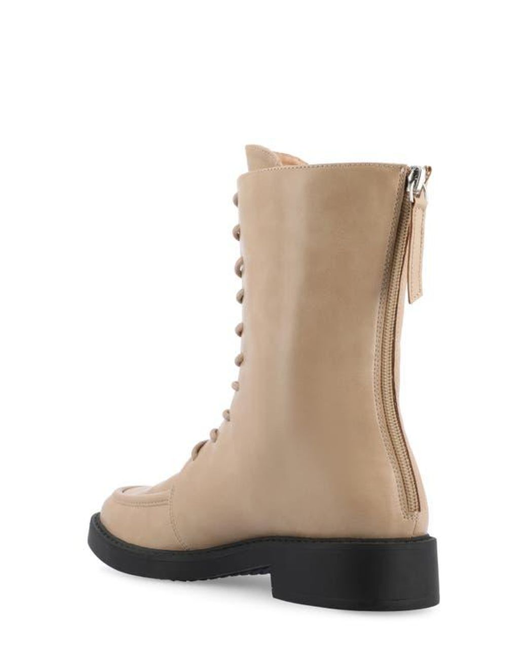 Journee Collection Natural Nikks Combat Boot