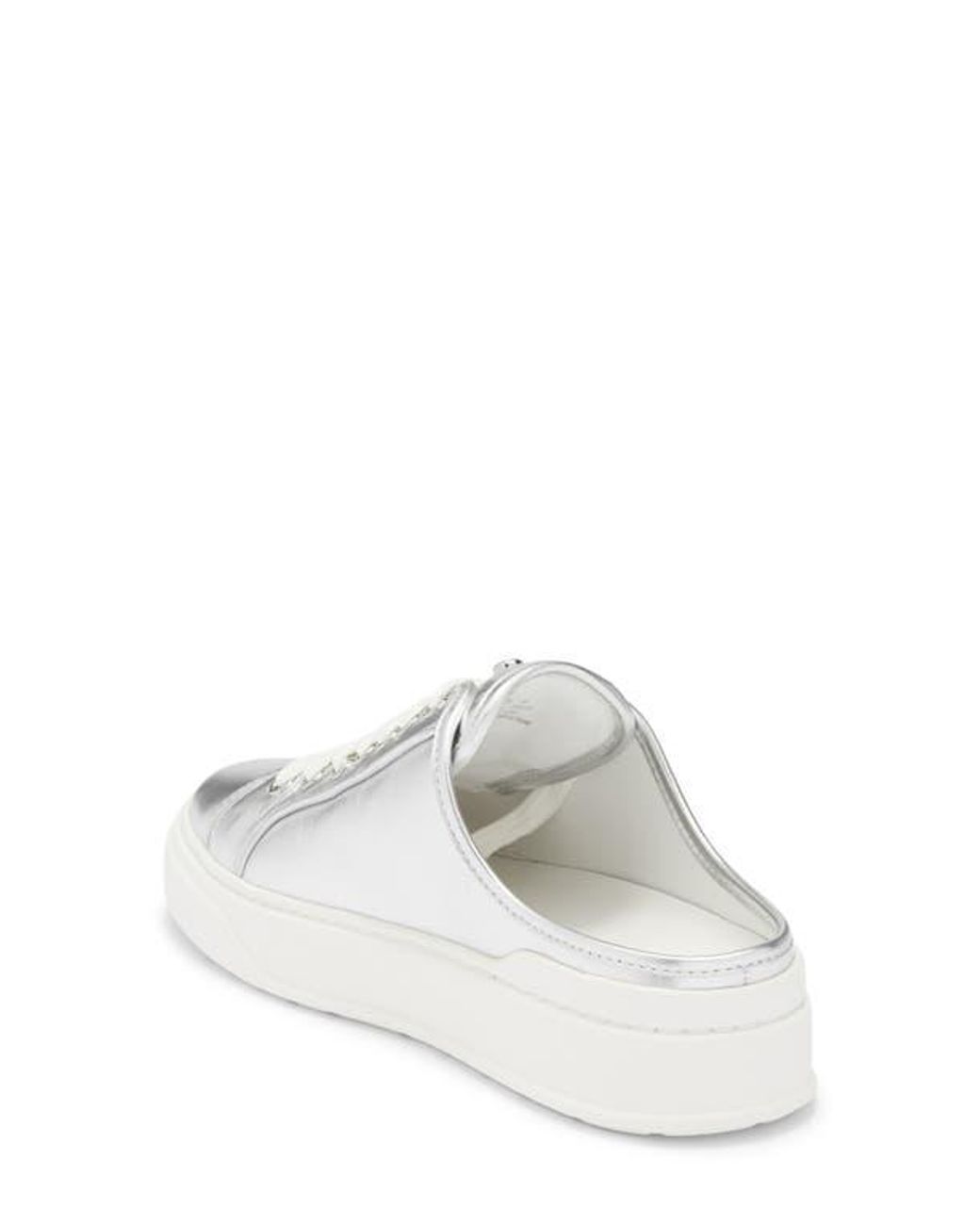 Stuart Weitzman White Skater Mule Sneaker
