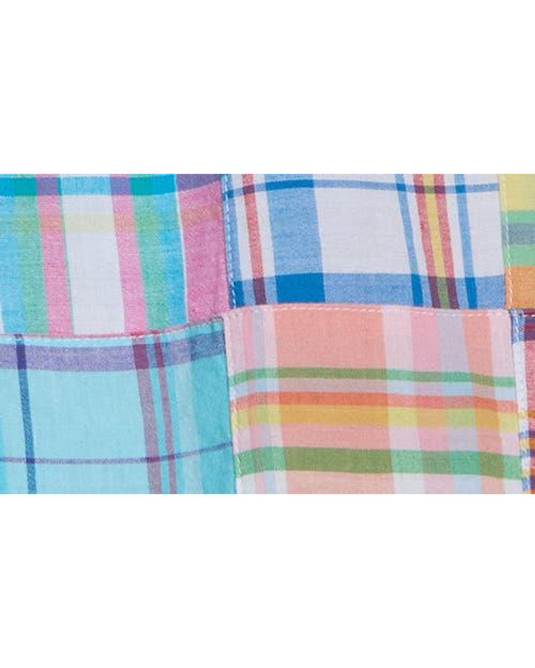 Vintage 1946 Blue Patchwork Madras Flat Front Shorts for men