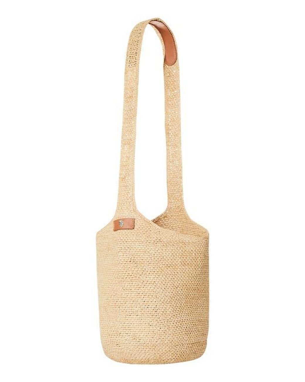 Helen Kaminski Small Rafia Sac Bucket Bag in Natural | Lyst