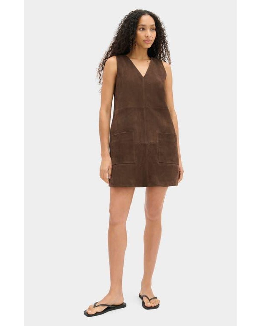 ALIGNE Brown Piper Sleeveless Shift Dress