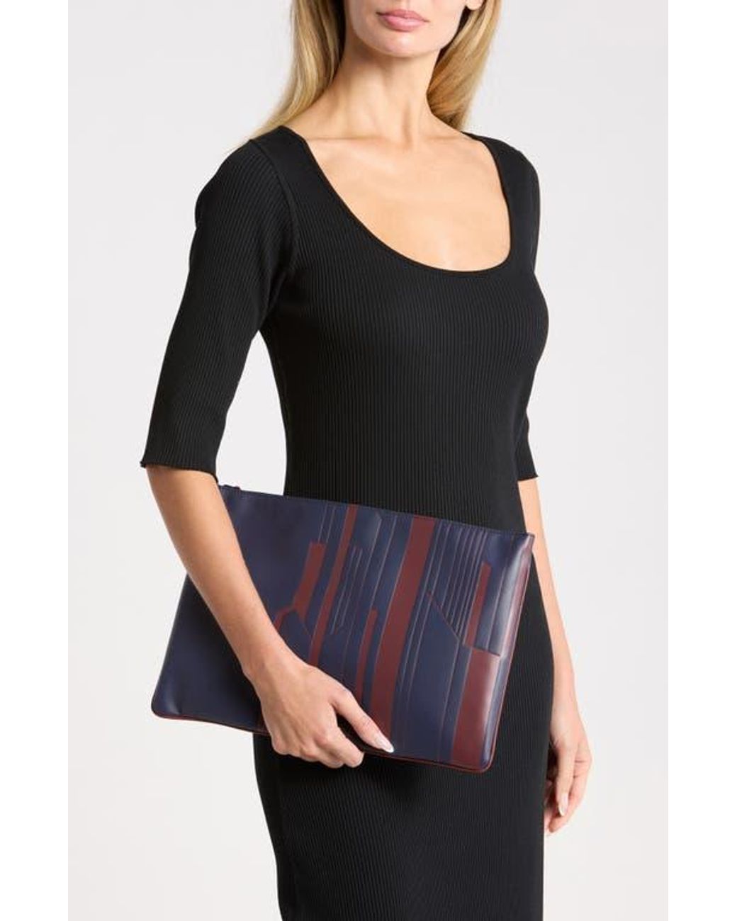 Longchamp Blue Prismatic Large Tech Case