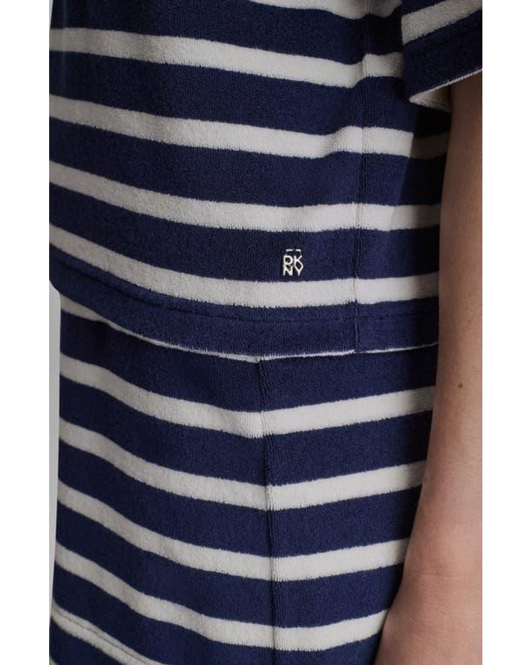 DKNY Blue Stripe Terry Polo