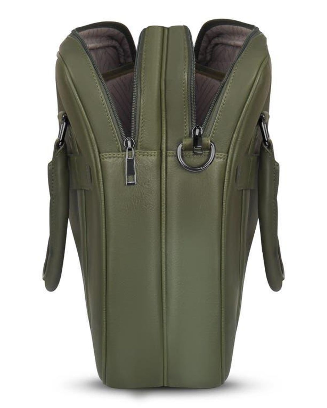 CHAMPS Green Onyx Leather Briefcase for men