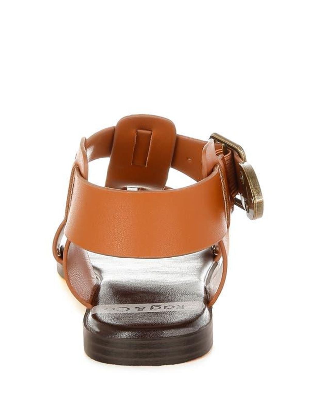 Rag & Co Brown Shayla Gladiator Flat Sandal