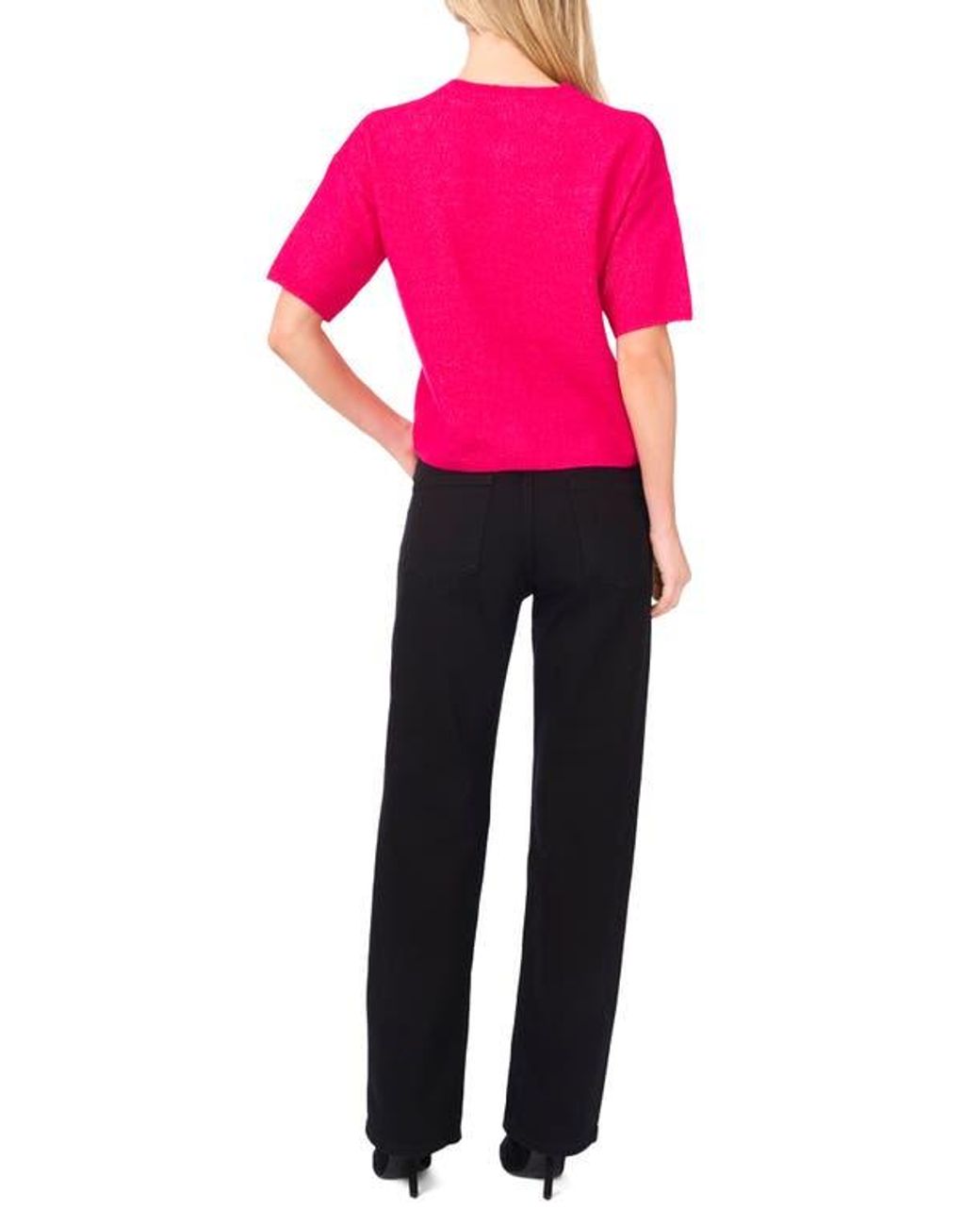 Vince Camuto Pink Short Sleeve Cardigan