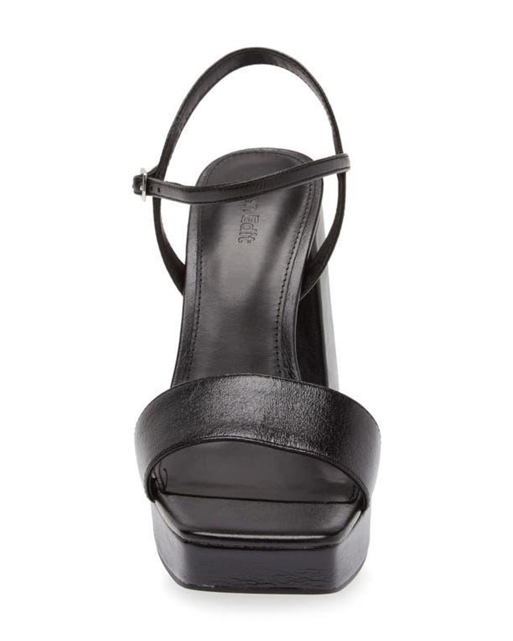 Open Edit Black Noella Ankle Strap Platform Sandal