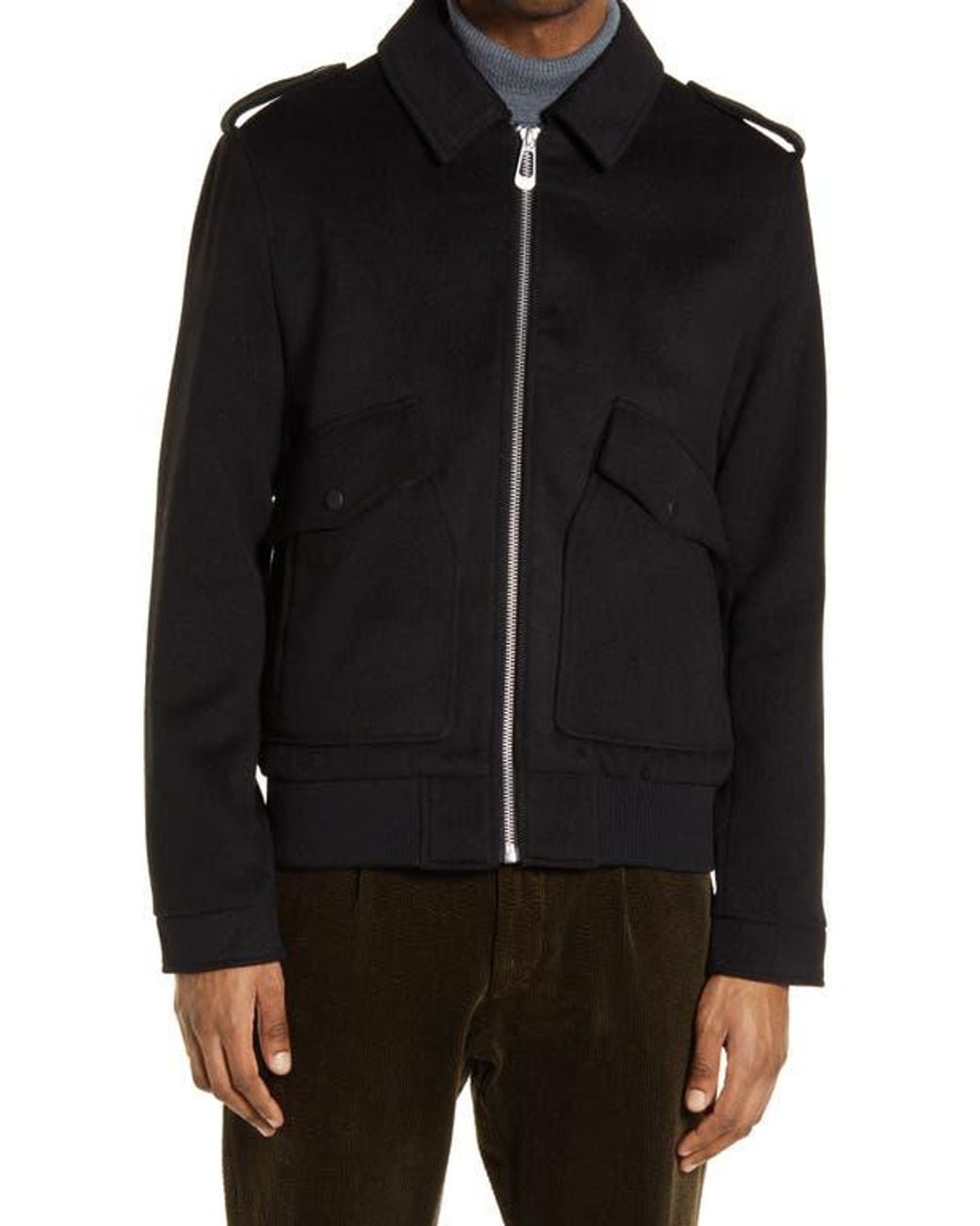 Noize Black Maxwell Bomber Jacket for men