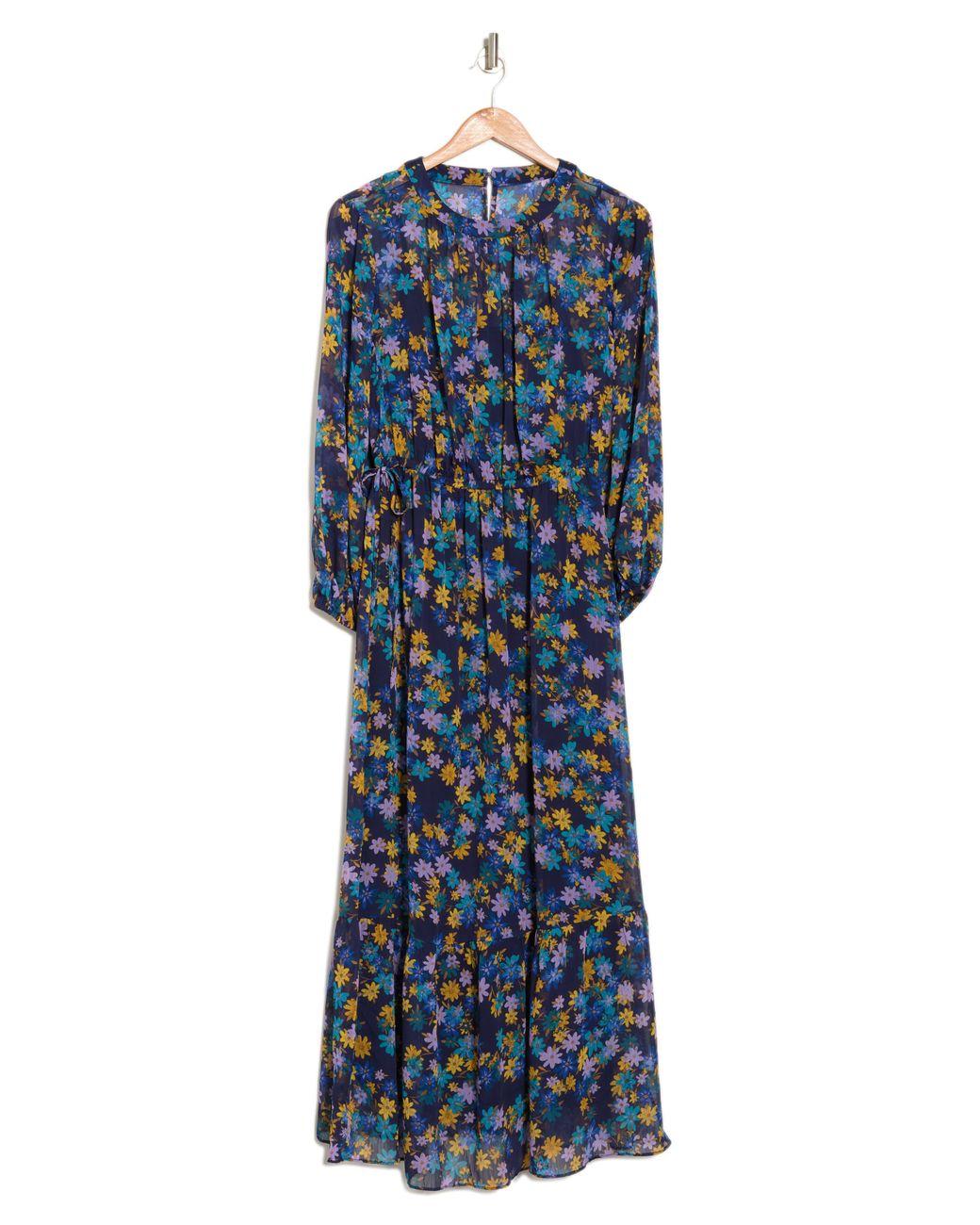 Maggy London Long Sleeve Maxi Dress in Blue | Lyst