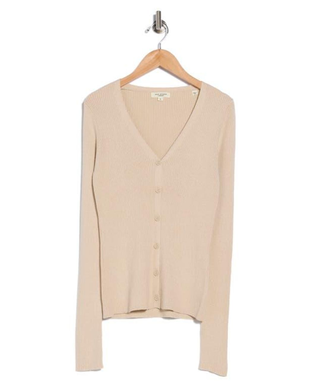 Max Studio Natural V-Neck Cardigan V-Neck Cardigan