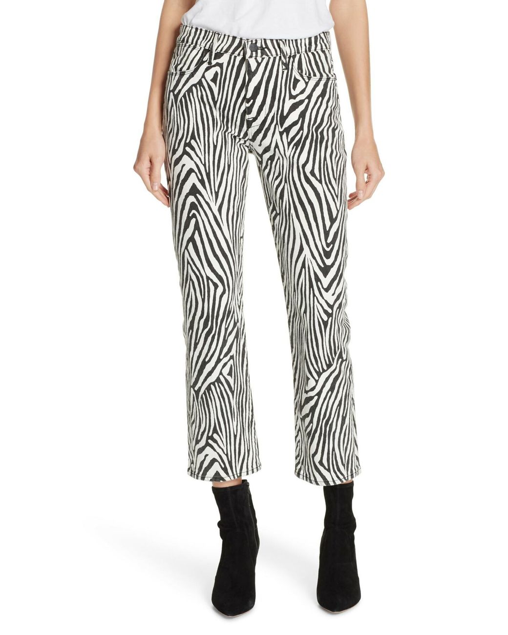 FRAME Denim Le High Straight Zebra 