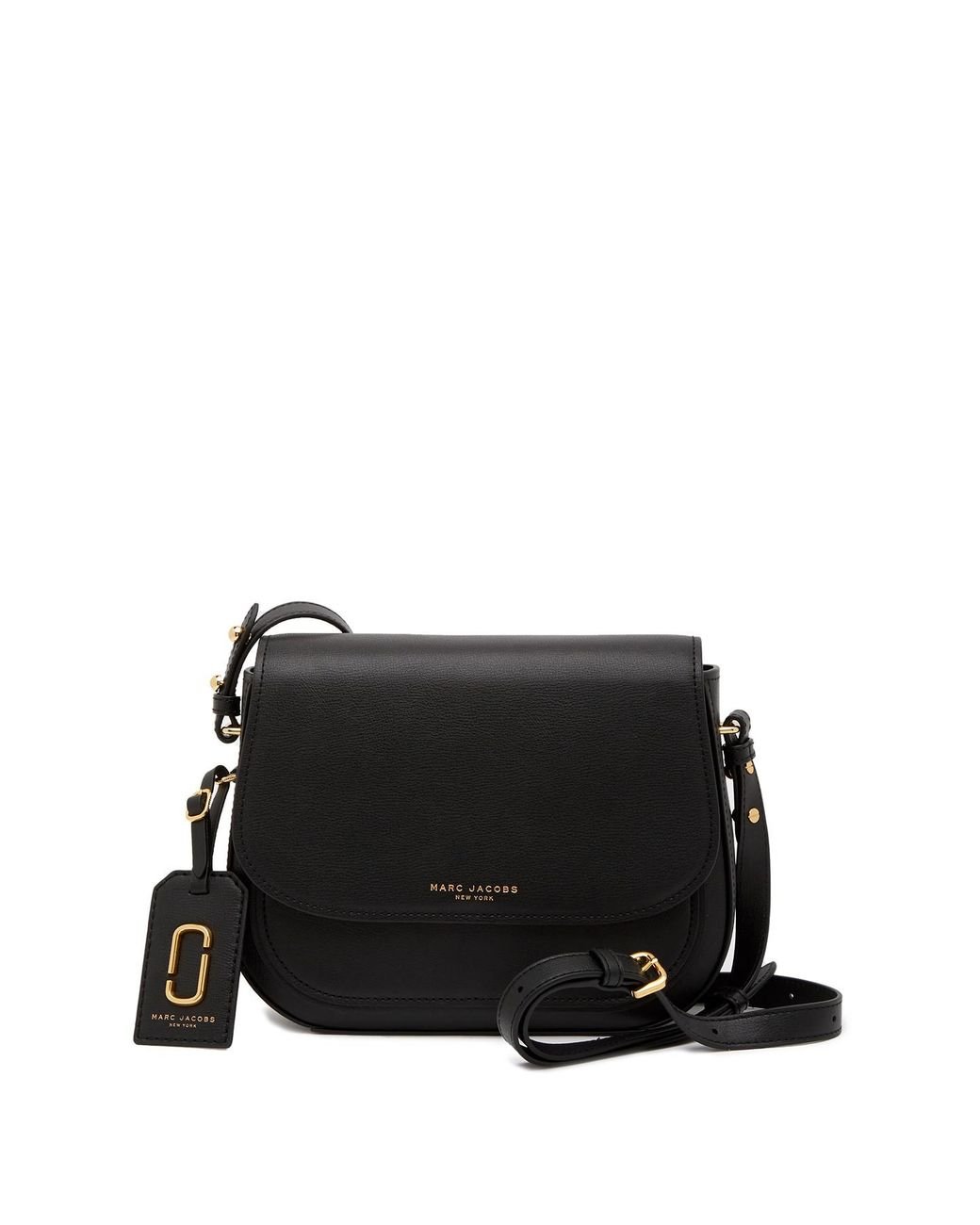 Marc Jacobs Rider Leather Crossbody Bag in Black | Lyst