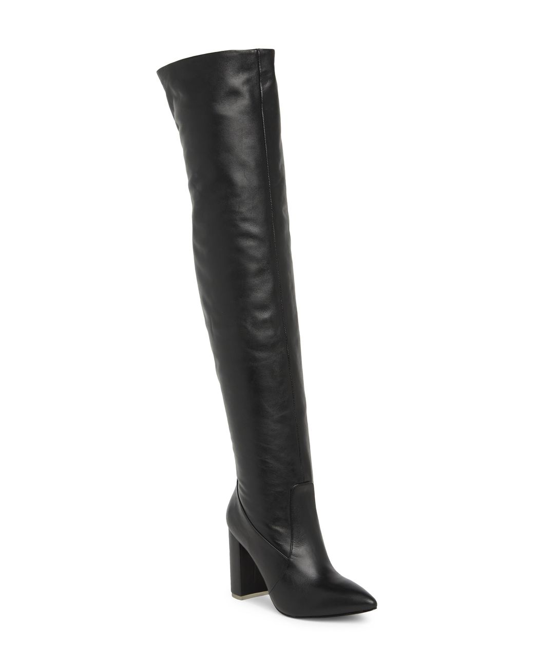 Black Suede Studio Tracy Over The Knee Leather Boot At Nordstrom Rack