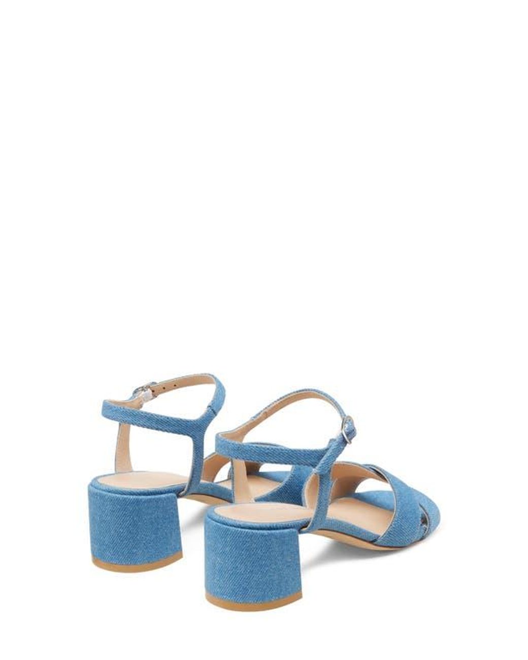 Stuart Weitzman Blue Dayna Ankle Strap Sandal