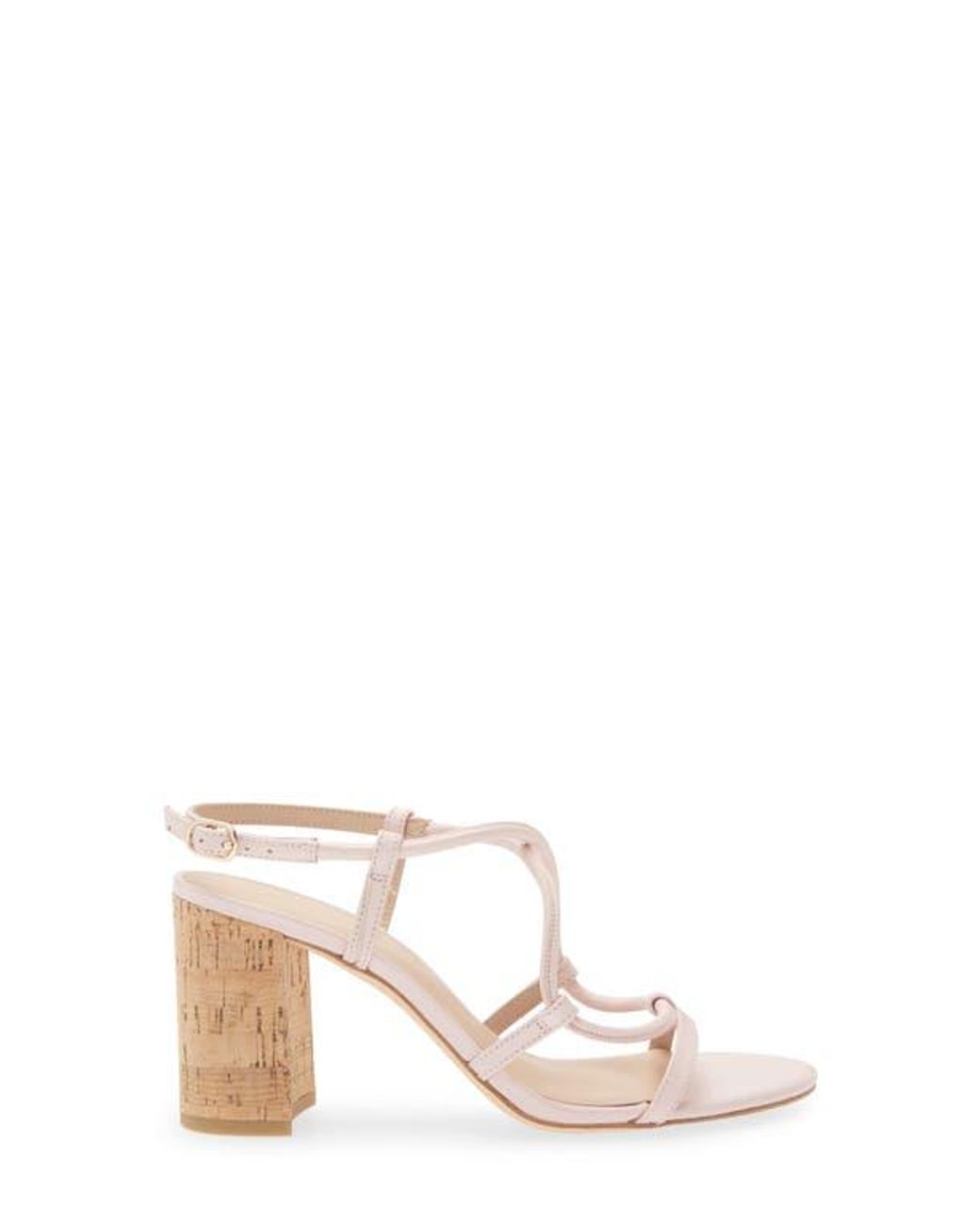 Stuart Weitzman Natural Nilla 75 Block Sandal