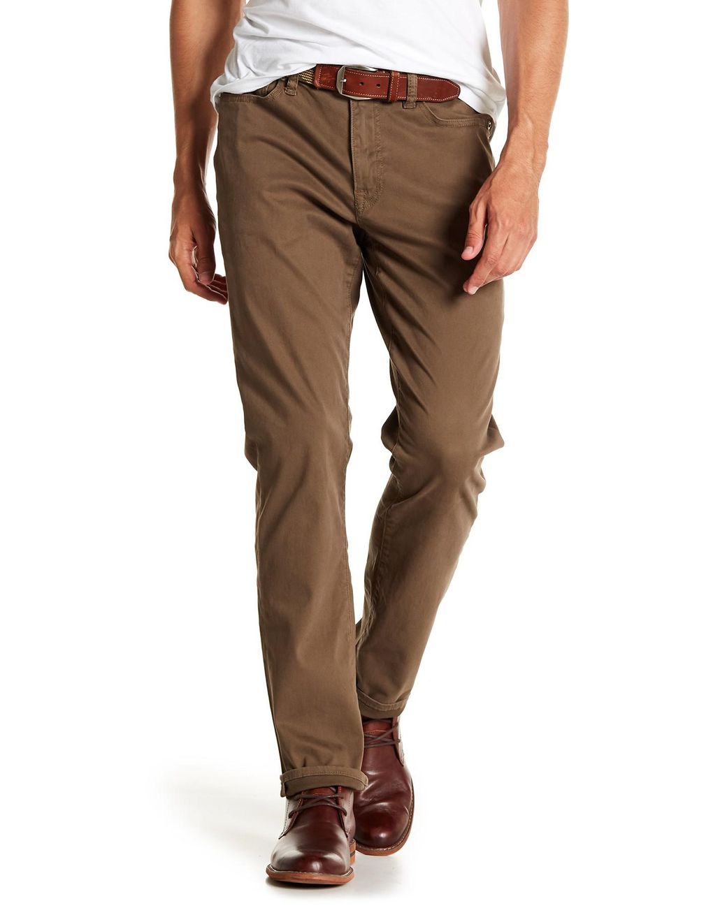 Lucky Brand 410 Athletic Slim Pants - 30-32 Inseam in Brown for Men