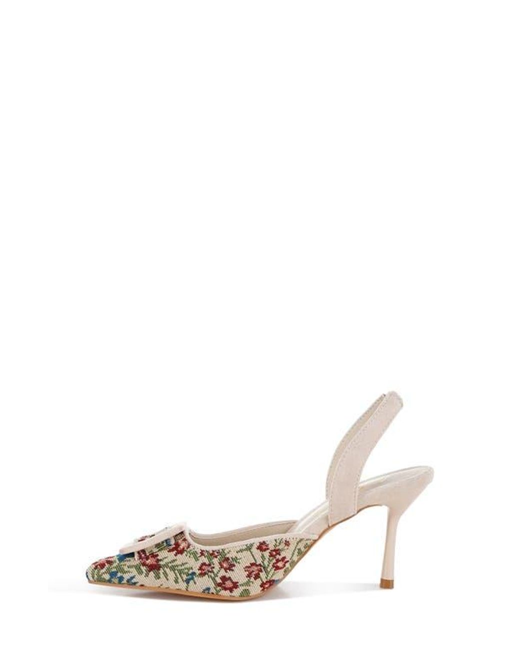 LONDON RAG White Miraya Pointed Toe Pump