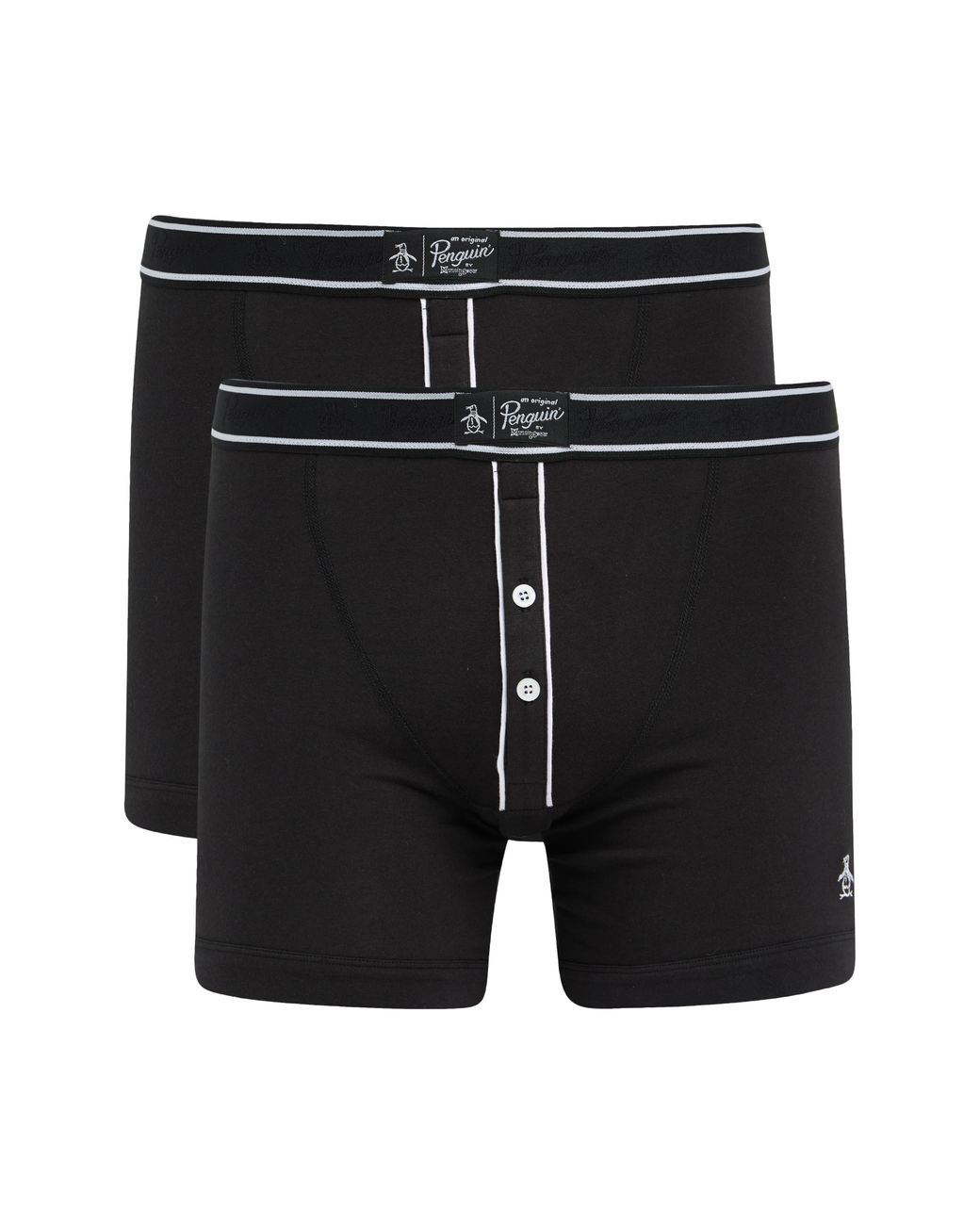 Original Penguin Pack Of 2 Button Boxer Briefs in Black for Men Lyst