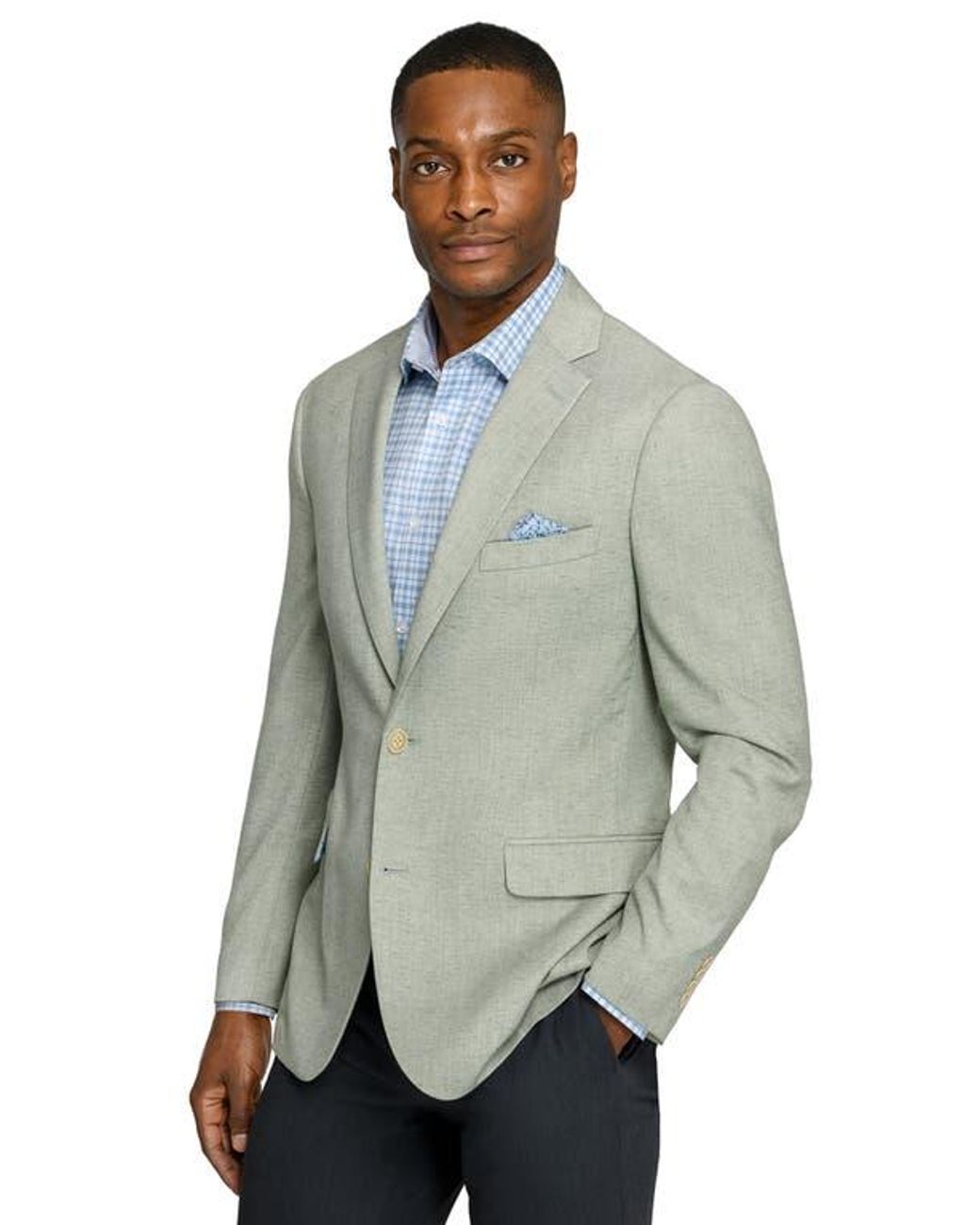 Con.struct Green Lino Two-Button Sport Coat for men