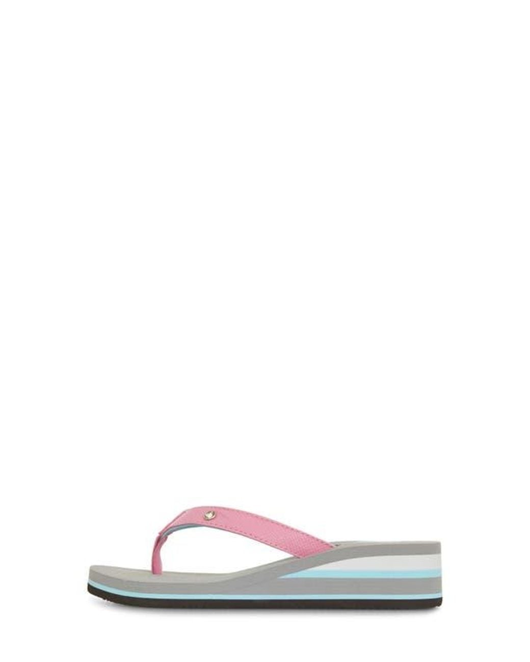 FLOOPI White Flip Flop Wedge Sandal