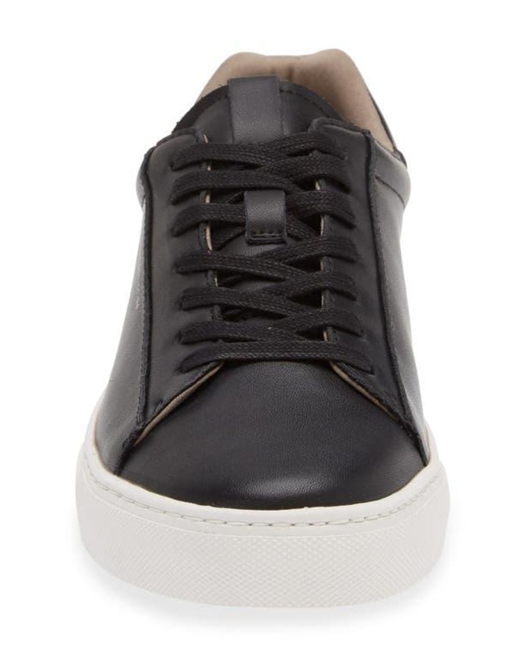 AllSaints Black Klip Leather Low-Top Sneakers for men