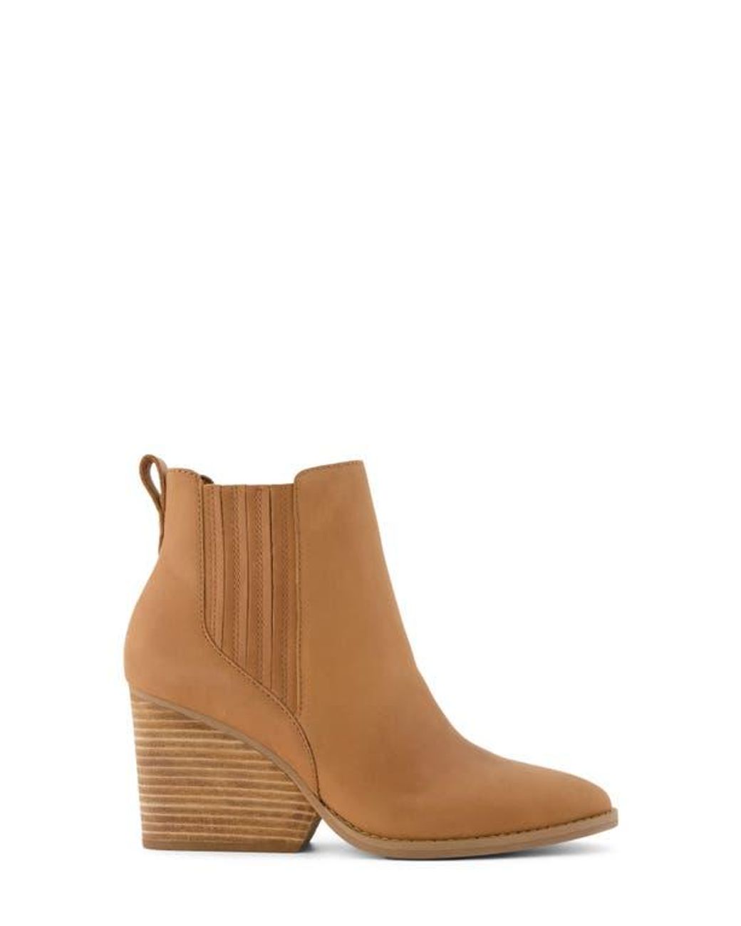TOMS Brown Waxed Leather Bootie