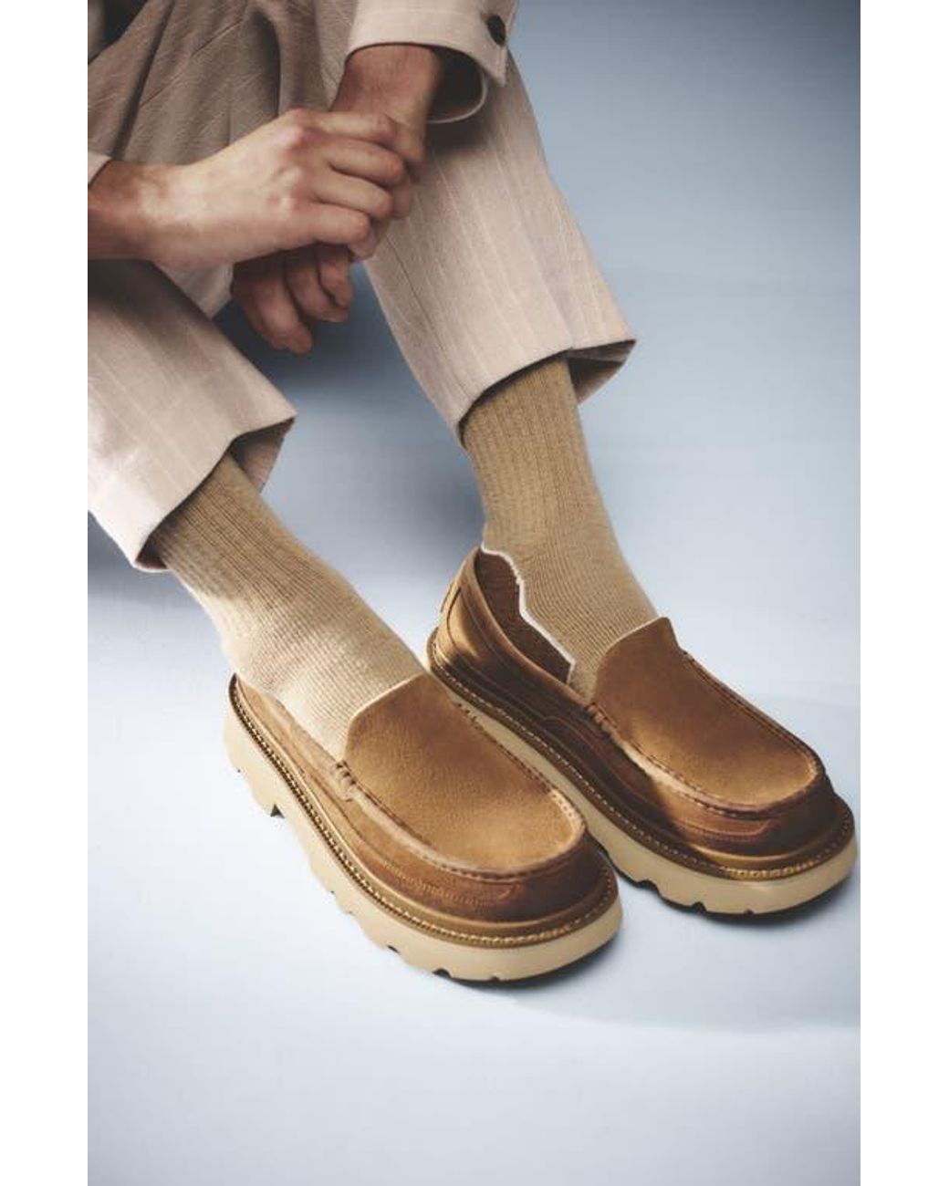 UGG Ascot Lug Loafer in Brown for Men | Lyst