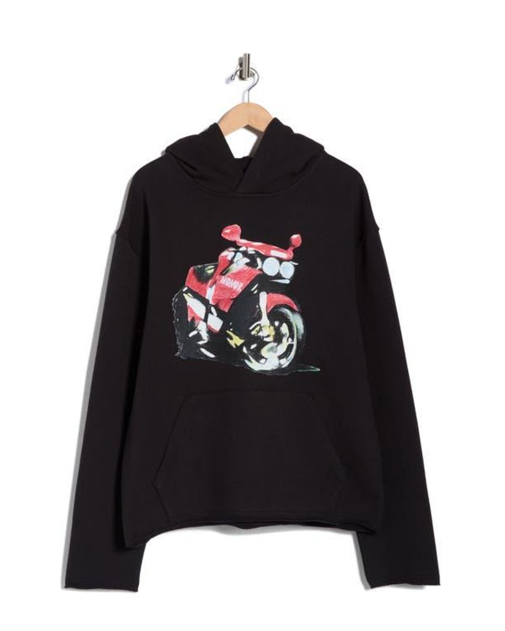 Honor The Gift Black Speedbike Graphic Hoodie for men