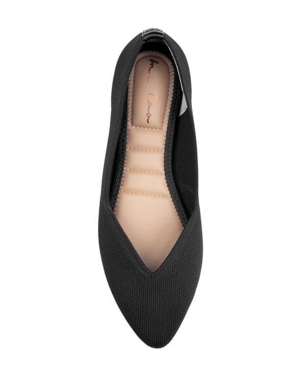 Me Too Black Alivia Pointed Toe Flat
