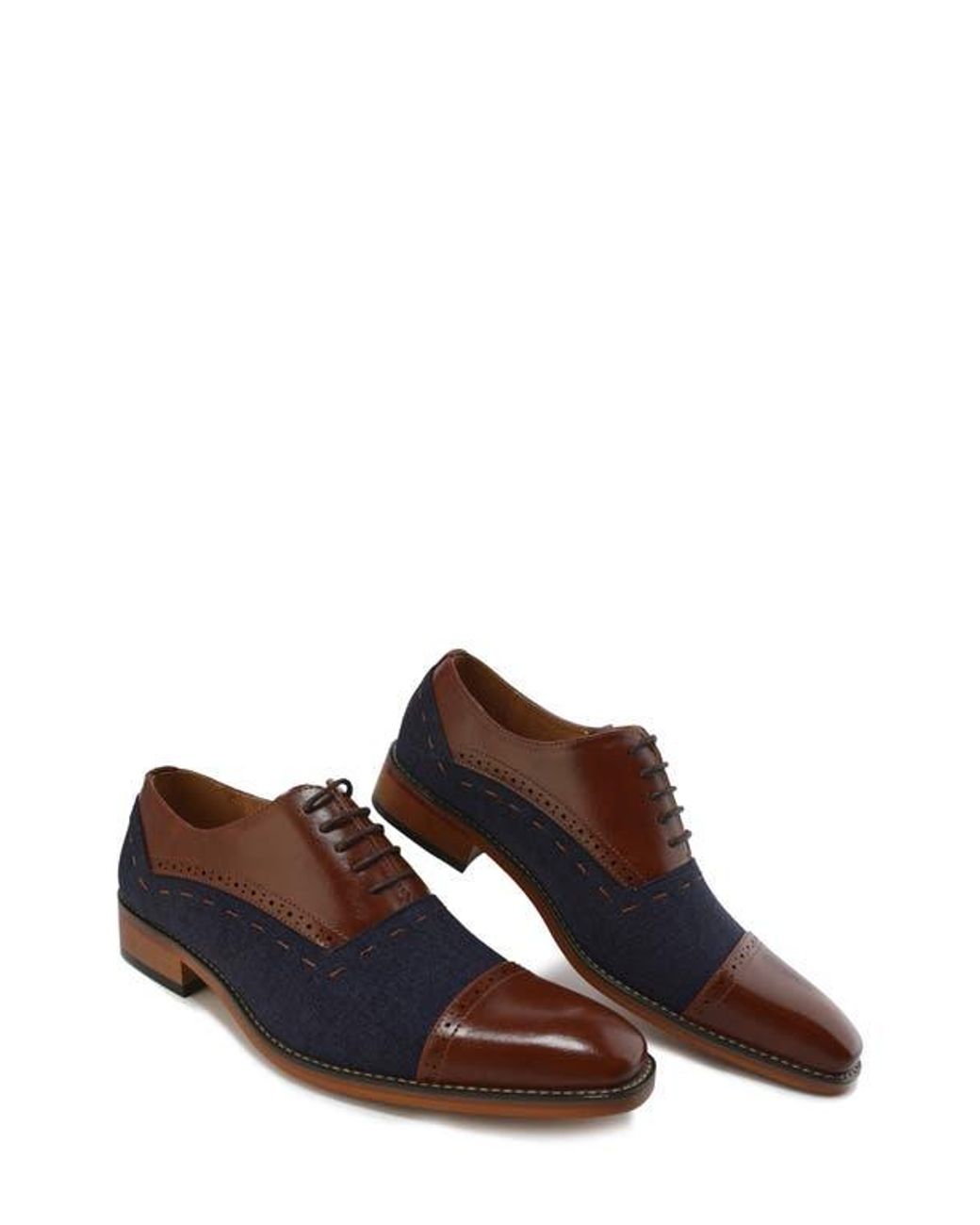 Gino Vitale Brown Cap Toe Oxford for men