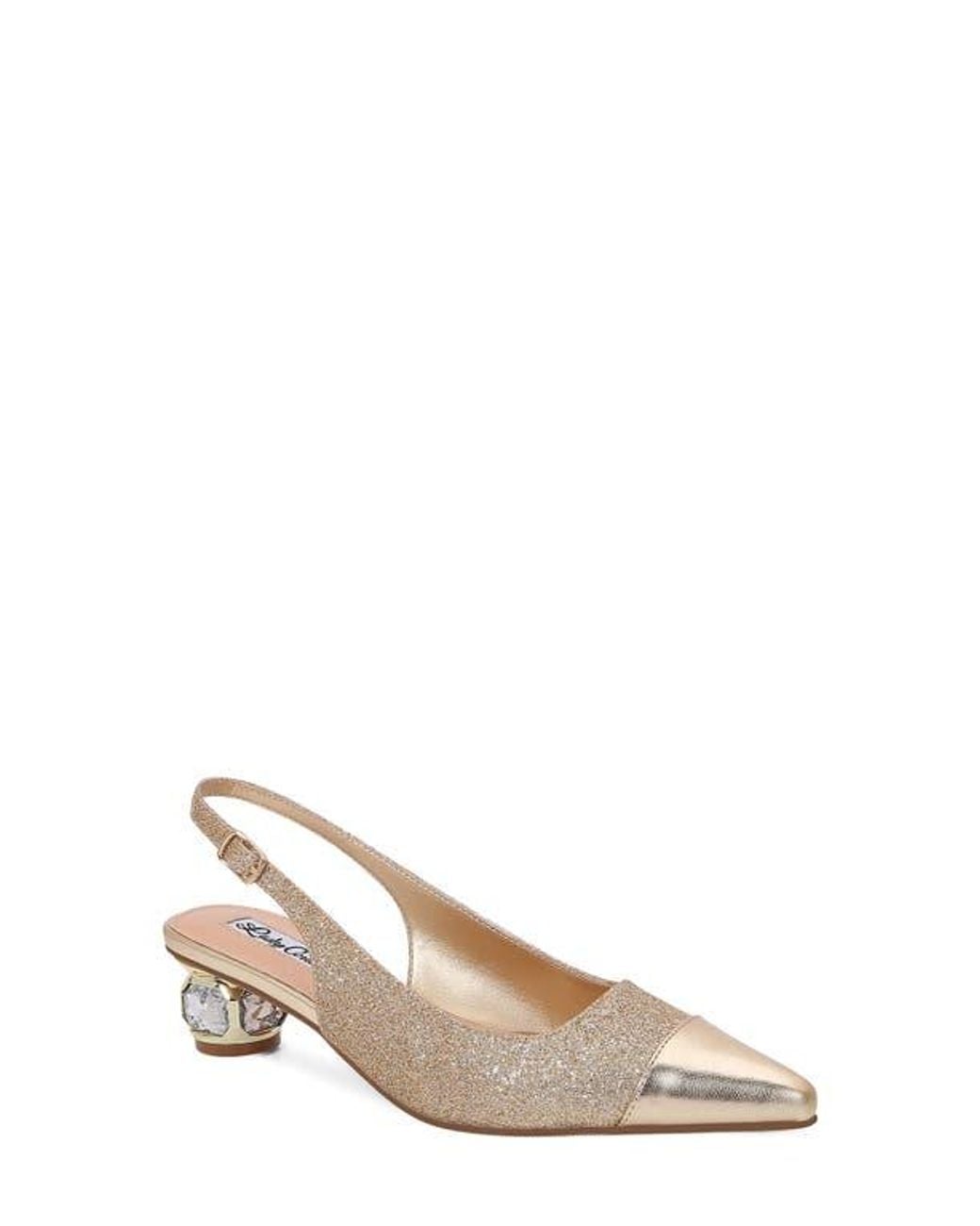 Lady Couture Natural Saphire Pointed Toe Slingback Pump