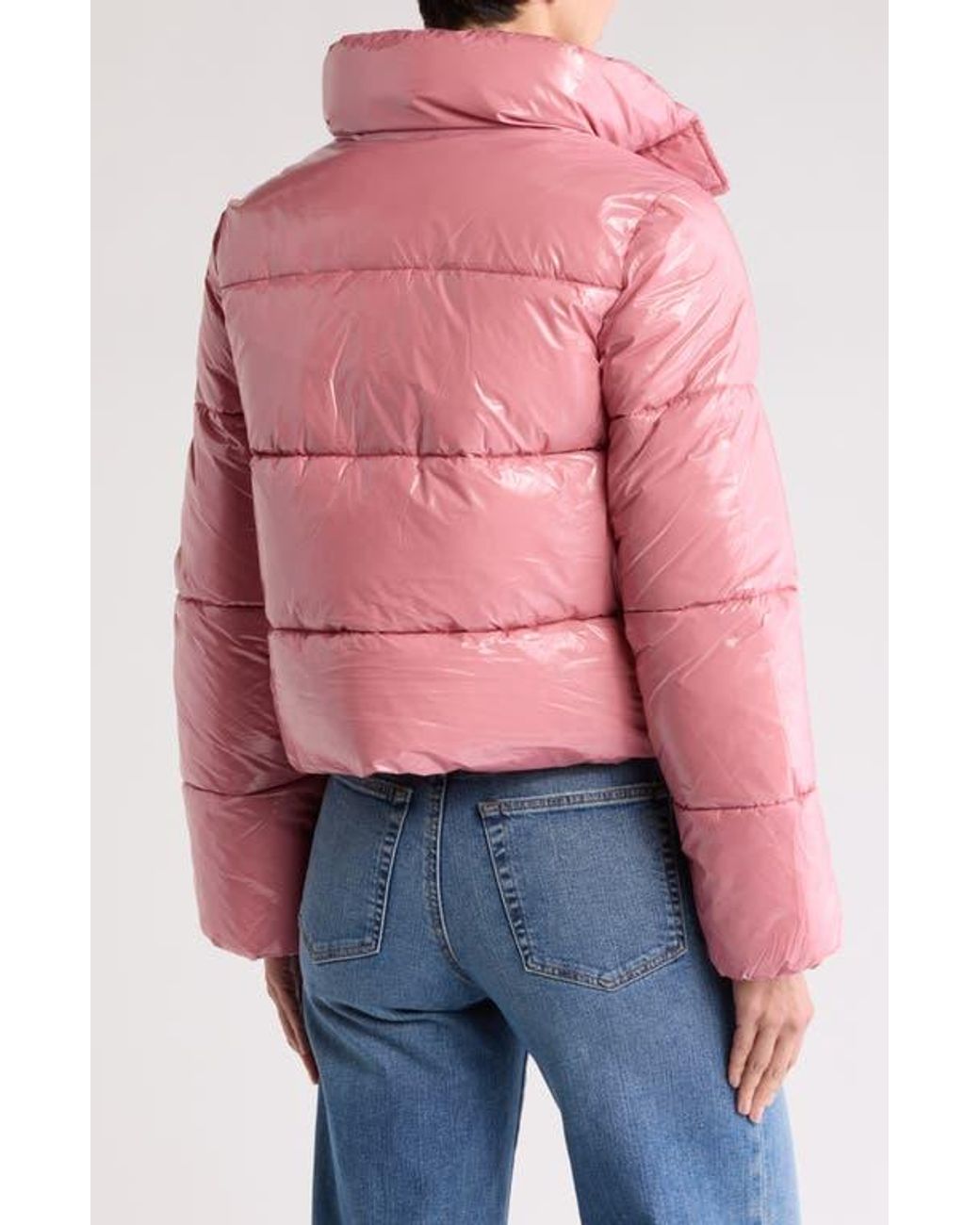 Noize Pink Coco Crop Water Resistant Puffer Jacket