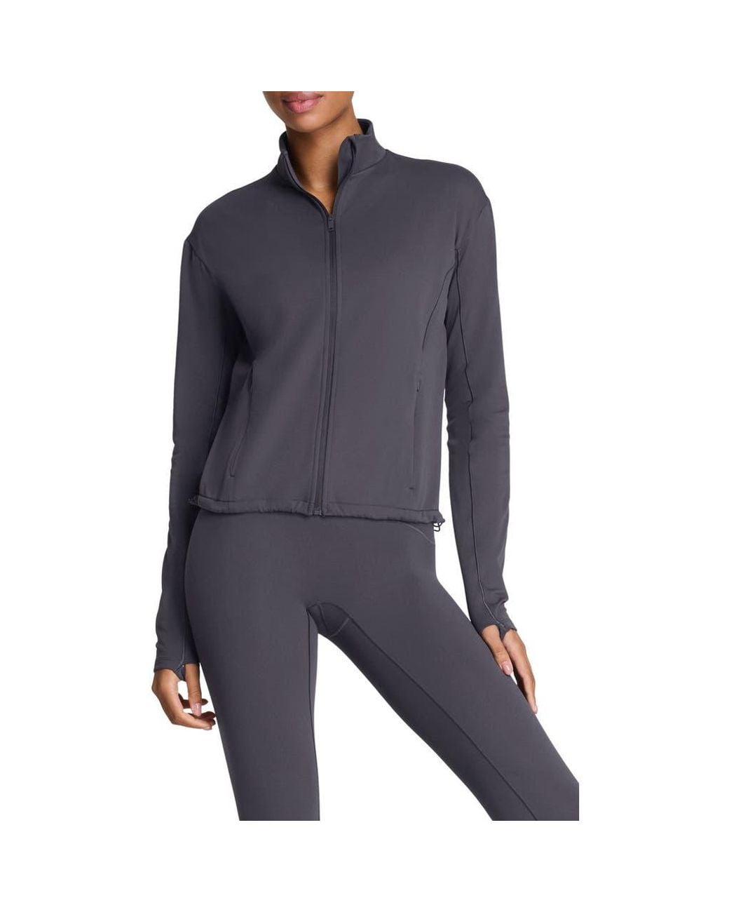 Spanx Blue Brushed Full Zip Jacket