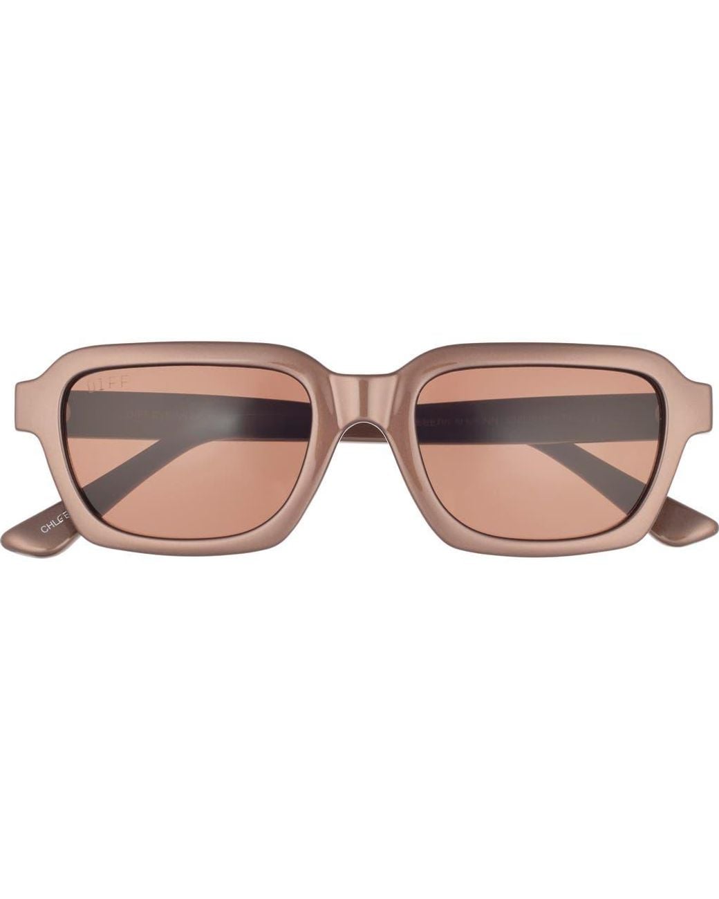 DIFF Brown Chloe 53Mm Rectangular Sunglasses