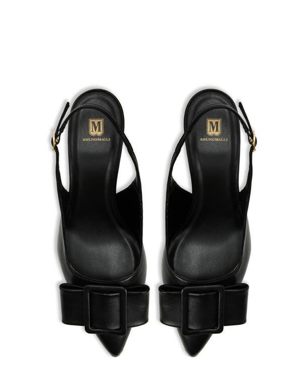 Bruno Magli Black Mona Pointed Toe Slingback Pump