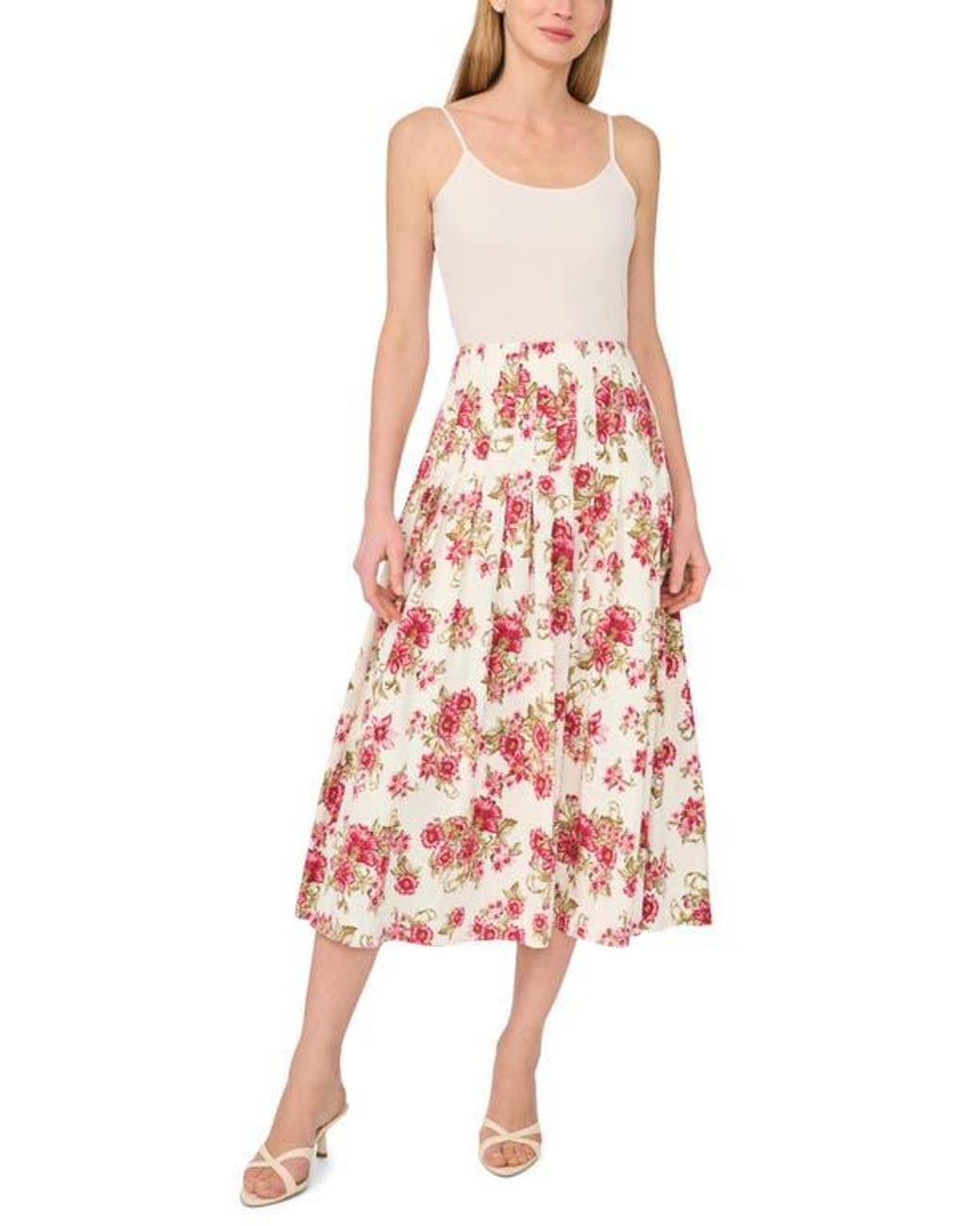 Halogen® Gathered Midi Skirt
