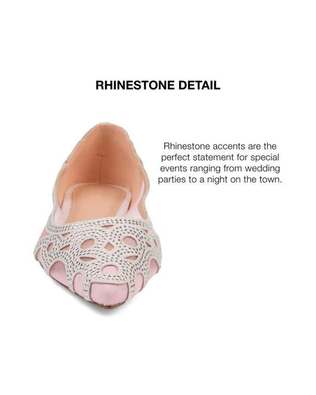 Journee Collection Black Batavia Rhinestone Flat