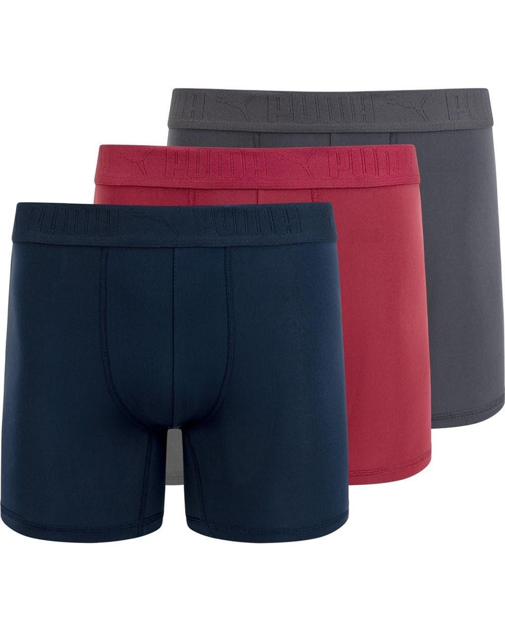 PUMA Blue 3-Pack Boxer Briefs for men