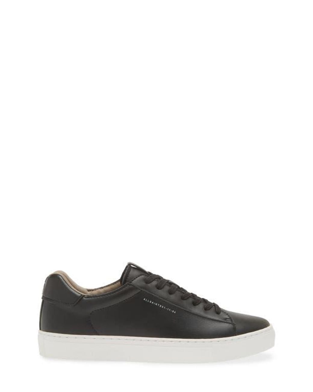 AllSaints Black Klip Leather Low-Top Sneakers for men