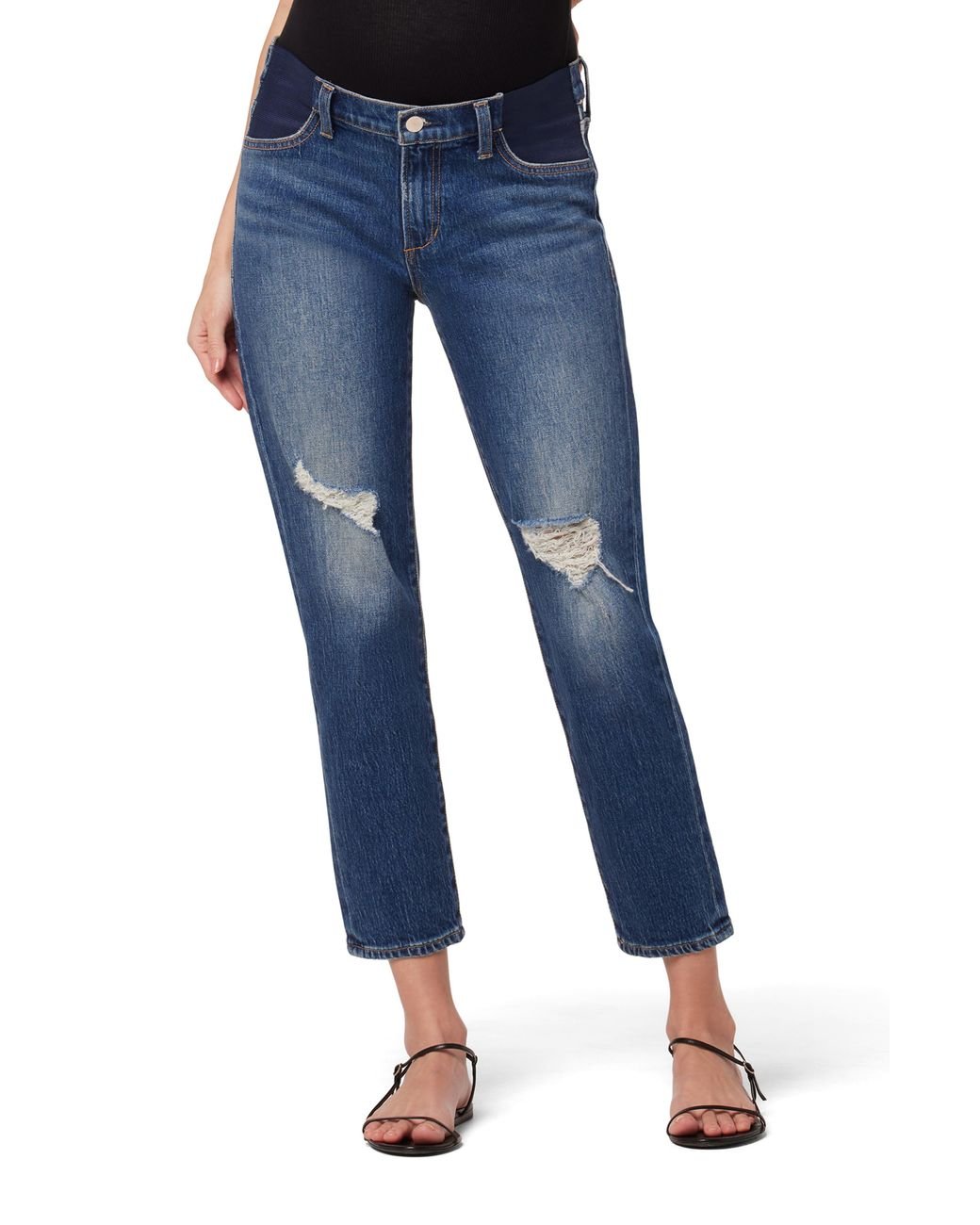 Joe's The Lara Ankle Maternity Jeans In Burden Destruct At Nordstrom