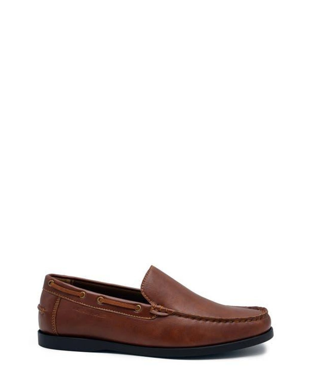 Aston Marc Brown Faux-Leather Slip-On Loafers for men