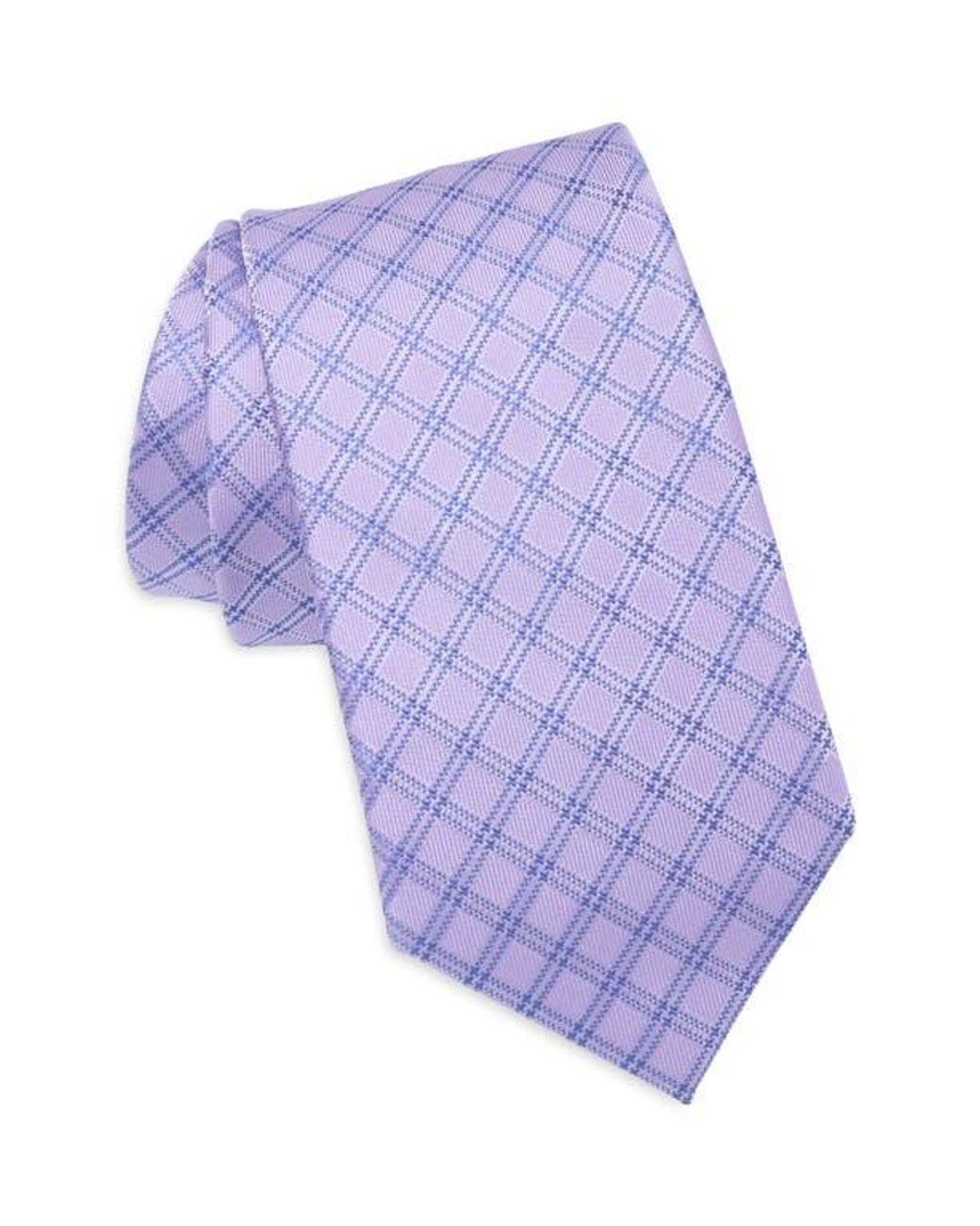 Tommy Hilfiger Purple Pippa Grid Tie for men