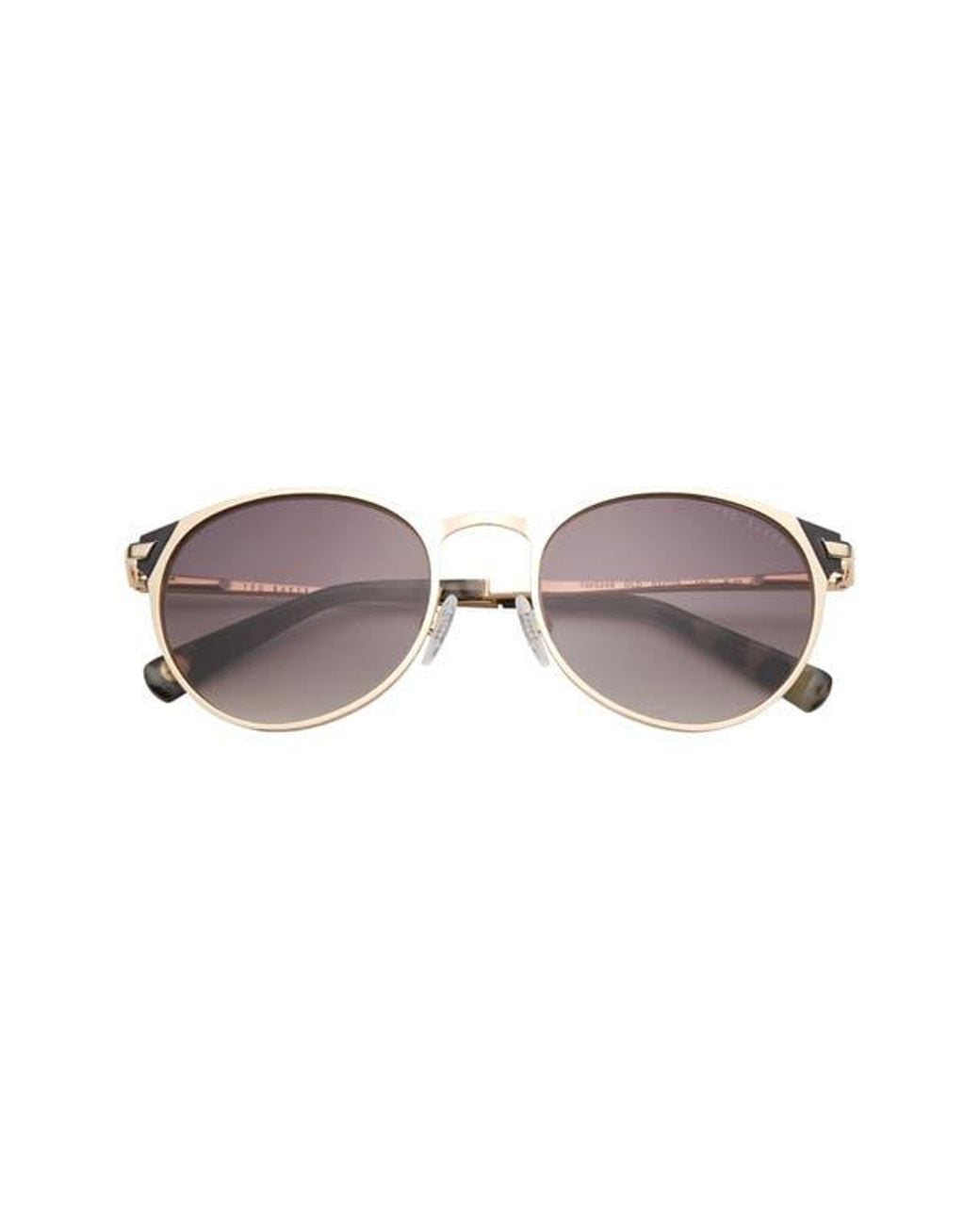 Ted Baker Brown 53Mm Round Sunglasses