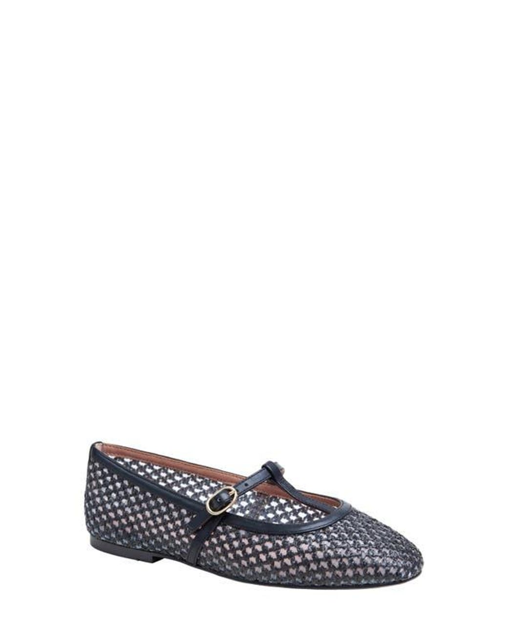 Linea Paolo White Monet T-Strap Flat