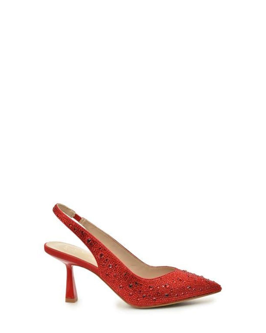 Nicole Miller Red Rhinestone Slingback Pump